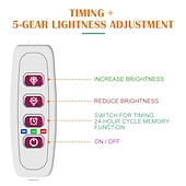 economico Lampade per coltivazione indoor-5 modalità indoor led coltiva la luce usb timer phyto lampada piante dimmerabile ha condotto la lampada phytolamps idroponica lampade in crescita
