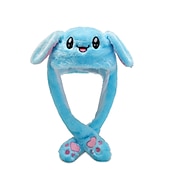 cheap Novelty Toys-Glowing Plush Ear Moving Jumping Rabbit Hat Funny Glowing Ear Moving Bunny Hat Cosplay Festival Party Hat 5-18 Years and Adult