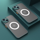 Недорогие Чехлы для iPhone-Чехол для iPhone 16e iPhone 16 iPhone 15 Pro Max Plus iPhone 14 13 12 11 Pro Max Plus X XR XS Защитный чехол тонкий с MagSafe полупрозрачный ультратонкий матовый блестящий однотонный PC