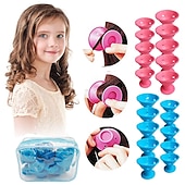 economico bigodini-bigodini magici bigodini in silicone, nessuna clip nessun rullo per la cura dei capelli di calore, bigodini magici rulli in silicone professionale fai da te curling strumenti per acconciature
