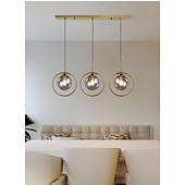 cheap Island Lights-25 cm Single Design Pendant Light LED Globe Circle Metal Electroplated Island Lights Nordic Style Shops / Cafes Dining Room Bedroom Living Room Lights Gift for Family Friends 1100-240V