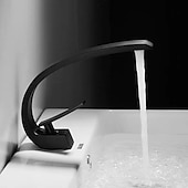 economico Classici-Rubinetto miscelatore lavabo bagno in ottone, rubinetti lavabo monoforo monocomando argentato rubinetto bagno finitura cromata con acqua calda e fredda