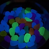 cheap Statues-1pack Glow in the Dark Garden Pebbles For Sidewalk Garden Terrace Lawn Garden Patio Fish Tank Aquarium Decoration Glow Stone