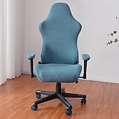 abordables Funda para silla de oficina-Funda para silla de oficina dividida, funda para silla de juego, color burdeos, elástica, lavable, funda para silla de ordenador, para sillón, silla giratoria, silla de juego, silla de jefe de