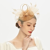 economico Fascinator-fascinators Piume Cappello Portapillole Matrimonio Kentucky Derby Coppa di Melbourne cocktail Astco reale Fiore Elegante Con Colore Puro Copricapo Copricapo