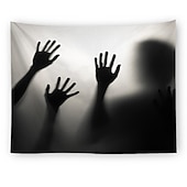 billige halloween veggtepper-halloween fest veggteppe kunst dekor teppe gardin hengende hjem soverom dekorasjon polyester spøkelse skrekk skygge halloween dekorasjoner