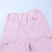 cheap Women&#039;s Cargo Pants-Women&#039;s Cargo Pants Pants Trousers Baggy Pants Fashion Low Waist Solid Color Pocket Baggy Quick Dry Inelastic Causal Black White Pink Khaki Spring, Fall, Winter, Summer Loose Fit