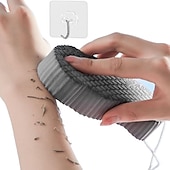 cheap Bathroom Gadgets-Bath Body Shower Sponge Scrub with Self-adhesive Hook Spa Scrub Exfoliator Dead Skin Remover for Adults Children Elasticity Reusable Shower Brush Skin Cleaner