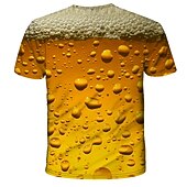 abordables T-shirts-Anime 3D Tee-shirt Costume de cosplay T-shirt Bière Classique Style de rue pour Homme Unisexe Adulte Impression 3D  pour Oktoberfest