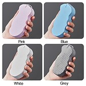 cheap Bathroom Gadgets-Bath Body Shower Sponge Scrub with Self-adhesive Hook Spa Scrub Exfoliator Dead Skin Remover for Adults Children Elasticity Reusable Shower Brush Skin Cleaner
