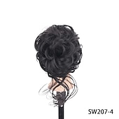 economico Chignon-commercio estero fibra chimica sintetica lazy catch clip capelli anello bocciolo di fiore testa a sfera ragazza naturale soffice barba lunga moda parrucca