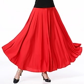 abordables Tenues de danse de salon-Danse de Salon Jupes Couleur Pure Femme Utilisation Usage quotidien Fibre de Lait