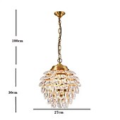 billige Pendellys-27 cm pendel lanterne design pendel lys kobber messing moderne 220-240v