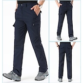 baratos Partes inferiores-Homens Calças de Trilha Calças forradas de lã Casaco de inverno Calças Softshell Militar Inverno Outono Ao ar livre Térmico / Quente A Prova de Vento Bolso multi Redutor de Suor Calças Cintura