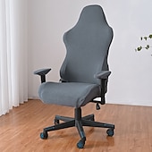 abordables Funda para silla de oficina-Funda para silla de oficina dividida, funda para silla de juego, color burdeos, elástica, lavable, funda para silla de ordenador, para sillón, silla giratoria, silla de juego, silla de jefe de