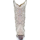 levne Cowboy &amp; Western Boots-dámské vintage westernové kovbojské boty zdobené drahokamy, vyšívaný kožený design pro svatby a zvláštní příležitosti