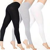 ieftine Jambiere simple-colanți de modă pentru femei jambiere pantaloni de lungime întreagă ocazional weekend elastic elastic simplu control burtă ridicare subțire trandafir rosu 2xl