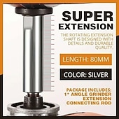economico set di punte da trapano-albero di prolunga per punte per smerigliatrice angolare 80 mm m10 biella durevole per utensile elettrico adattatore di connessione per levigatura pad per lucidatura