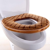 economico coperchio del water e coperture del serbatoio-coprisedile wc cuscino universale in peluche coprisedile wc caldo coprisedile wc simpatico manico lavorato a maglia coprisedile wc