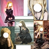 cheap Synthetic Trendy Wigs-Misa Amane Wigs Misa Amane cosplay Wig Anime  Cosplay Wig HSIU Misa Amane Women  Cosplay Golden Long Hairwig Cap MisaMisa Wig