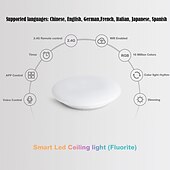 お買い得  シーリングライト調光可能タイプ-スマート LED シーリング ランプ 12 インチ 28 w フロント ウォーム ホワイト ライトとバック rgb 色を変更する組み込みベッドルーム ランプ アプリと音声制御タイミング Alexa google ホーム ac100-240v と互換性があります。