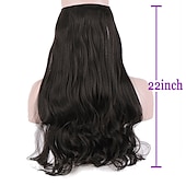 cheap Clip in Extensions-Curly Synthetic Hair 22 inch Hair Extension Fishing Line Hair 1pc / pack Adjustable Women&#039;s Girls&#039;