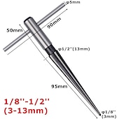 economico set di punte da trapano-alesatore conico 3-13 mm &amp;Alesatore manuale per metallo da 5-16 mm per sbavare allargare alesatore portatile per foro perno per strumenti di perforazione in plastica per legno metallo