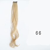 cheap Clip in Extensions-color wig Straight Synthetic Hair 24 inch Hair Extension Clip In / On 1pc / pack Soft Women&#039;s Girls&#039;