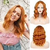 billige Syntetiske trendy parykker-sadie vask parykk auburn parykk for kvinner lang bølget kobber rød parykk krøllet syntetisk blonder parykk vann bølge ingefær parykk dyp bølge halloween cosplay daglig fest hår erstatning parykk