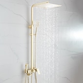 abordables Robinets de douche-Robinet de douche, système de douche Système de pommeau de douche à effet pluie Ensemble de massage à jet corporel - Douchette incluse