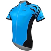 abordables Maillots pour hommes-Homme Maillot Velo Cyclisme Manche Courte Cyclisme Maillot Top avec 3 poches arrière VTT Vélo tout terrain Vélo Route Respirable Séchage rapide Résistant aux ultraviolets Zip frontal Blanche Jaune