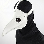 baratos Acessórios e mais-engraçado medieval peste steampunk médico pássaro máscara látex punk cosplay máscaras bico adulto festival evento cosplay adereços branco preto para o halloween
