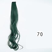 cheap Clip in Extensions-color wig Straight Synthetic Hair 24 inch Hair Extension Clip In / On 1pc / pack Soft Women&#039;s Girls&#039;
