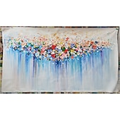 abordables Pinturas de paisajes-Mintura hecho a mano textura gruesa flores paisaje pintura al óleo sobre lienzo arte de la pared decoración cuadro abstracto moderno para la decoración del hogar enrollado sin marco pintura sin