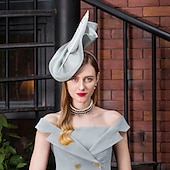 billiga Hattar och fascinators-fascinators polyester kentucky derbyhatt / huvudbonader med fjäder / blommig 1 st bröllop / fest / kväll / teparty headpiece