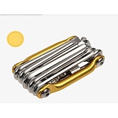 abordables Vélos et composants-Kit d&#039;outils de réparation de vélo multifonction 12 en 1 - tournevis à fente, tournevis cruciforme, clé hexagonale, disjoncteur de chaîne universel, clé à rayons, avec 1 levier pour pneu de vélo
