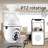 cheap Indoor IP Network Cameras-LED Bulb Light HD 1080P IP Camera Wireless Panoramic Home Security WiFi Smart Bulb Night Vision Camera