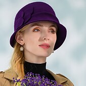cheap Party Hats-Wool Hats with Pure Color 1pc Casual Headpiece