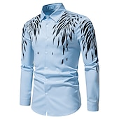 abordables camisas de esmoquin para hombre-Hombre Camisa camisa de baile Graphic Diario Negro Blanco Todas las Temporadas Ropa Estampado
