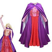 cheap Girls&#039; Costumes-Hocus Pocus Witch Dress Cloak Vacation Dress Cosplay Movie Cosplay for Girls&#039; Kid&#039;s Children&#039;s Day Masquerade