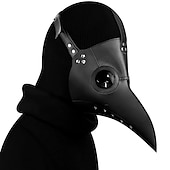 baratos Acessórios e mais-engraçado medieval peste steampunk médico pássaro máscara látex punk cosplay máscaras bico adulto festival evento cosplay adereços branco preto para o halloween
