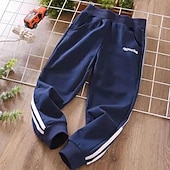 economico Completini per bambini-Da ragazzo 3D Color Block Set felpa con cappuccio e pantaloni della tuta Completo Manica lunga Autunno Inverno Di tendenza Stile preppy Cotone Bambino 3-12 anni Sport Standard