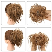 abordables Chignons-ébouriffé chignon désordonné chignon postiche extension de cheveux queue de cheval avec élastique élastique chignon queue de cheval postiche extensions de cheveux synthétiques chouchous queue de