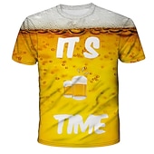 abordables T-shirts-Anime 3D Tee-shirt Costume de cosplay T-shirt Bière Classique Style de rue pour Homme Unisexe Adulte Impression 3D  pour Oktoberfest