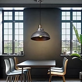 tanie Projekt bębna i stożka-29 cm Pojedynczy projekt Lampy widzące Metal Malowane wykończenia Zabytkowe Styl skandynawski 110-240 V