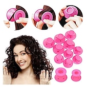 economico bigodini-bigodini magici bigodini in silicone, nessuna clip nessun rullo per la cura dei capelli di calore, bigodini magici rulli in silicone professionale fai da te curling strumenti per acconciature