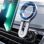 رخيصةأون حامل سيارة-Compatible for magsafe car mount strongest magnet power lisen Magnetic phone holder for car بسهولة تثبيت الأيدي الحرة iphone car holder mount fit for iphone 13 12 pro max mini magsafe case