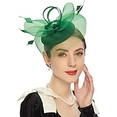 economico Fascinator-fascinators Piume Cappello Portapillole Matrimonio Kentucky Derby Coppa di Melbourne cocktail Astco reale Fiore Elegante Con Colore Puro Copricapo Copricapo