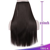 cheap Clip in Extensions-Curly Synthetic Hair 22 inch Hair Extension Fishing Line Hair 1pc / pack Adjustable Women&#039;s Girls&#039;