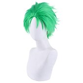 abordables Perruques d&amp;#39;anime-une pièce roronoa zoro perruques courtes roronoa zoro une pièce perruques vert cosplay cheveux synthétiques anime partie synthétique halloween